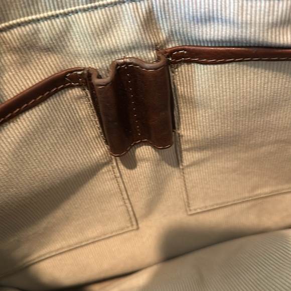 Fat Face Brown Leather Tote Bag - Picture 4 of 6